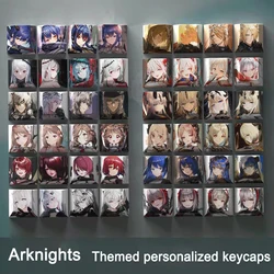 4 Keys/set Keycaps Arknights Skadi PBT Dye Sublimation Key Caps For MX Switches Cherry Profile Anime Cartoon Keycap Accessories