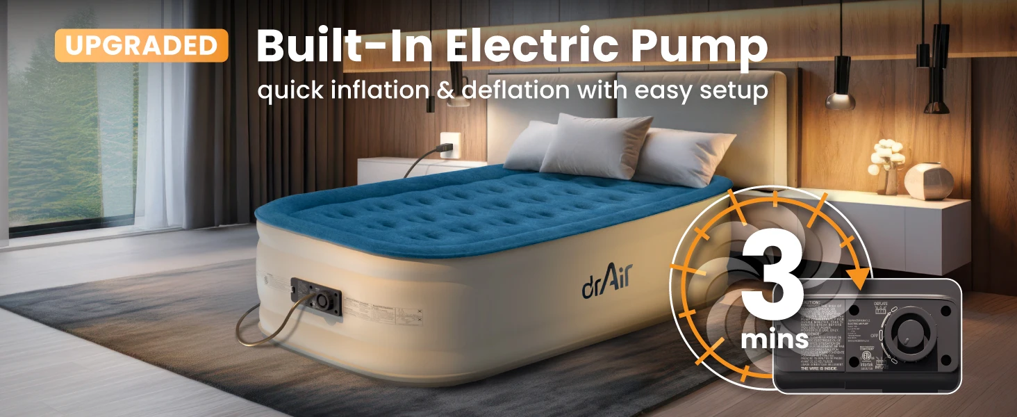 Twin inflatable mattress