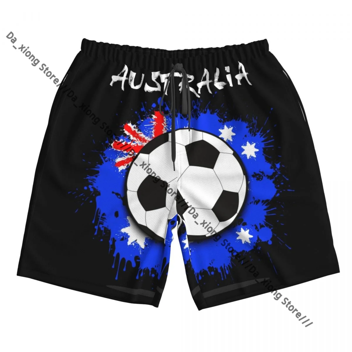 Maillot de bain homme drapeau australien ballon de football contre motif short de bain maillot de bain short de plage maillots de bain