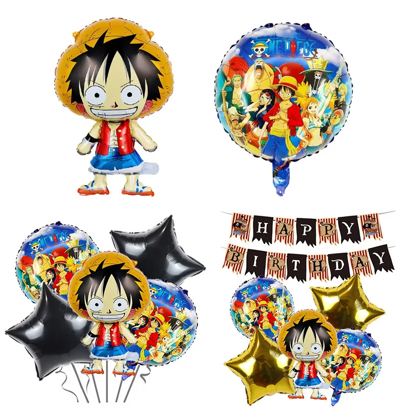 One Piece Birthday Balloons Set Balloon Suit Luffy Foil Ballon