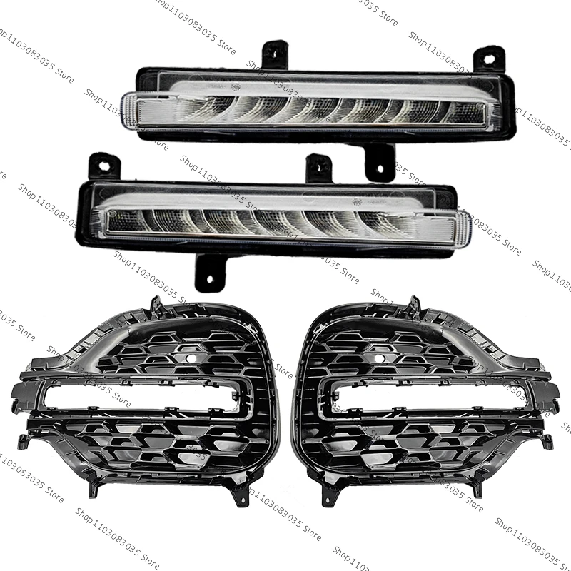 For Chery Tiggo 8  2020-2021 5X 2019 Front  Fog Lamp Cover LED Daytime Running Lights Fog Lamp Grille