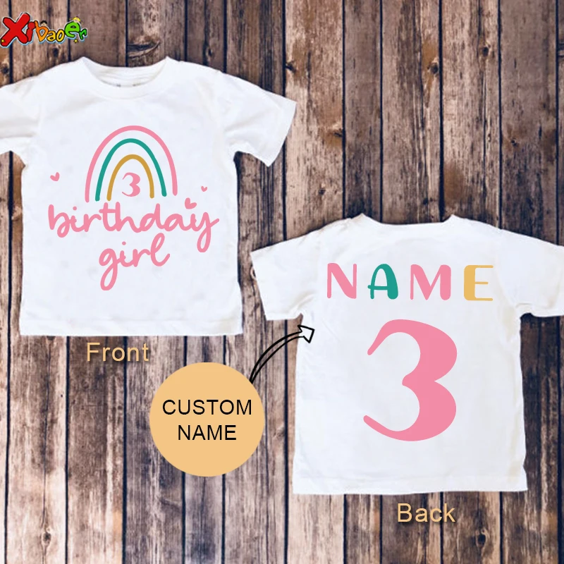 Girls Crown Shirt Royalty Shirt Birthday T-shirt Birthday Party Shirt Girl Shirt Custom Name Shirt Toddler Baby One Kids Summer