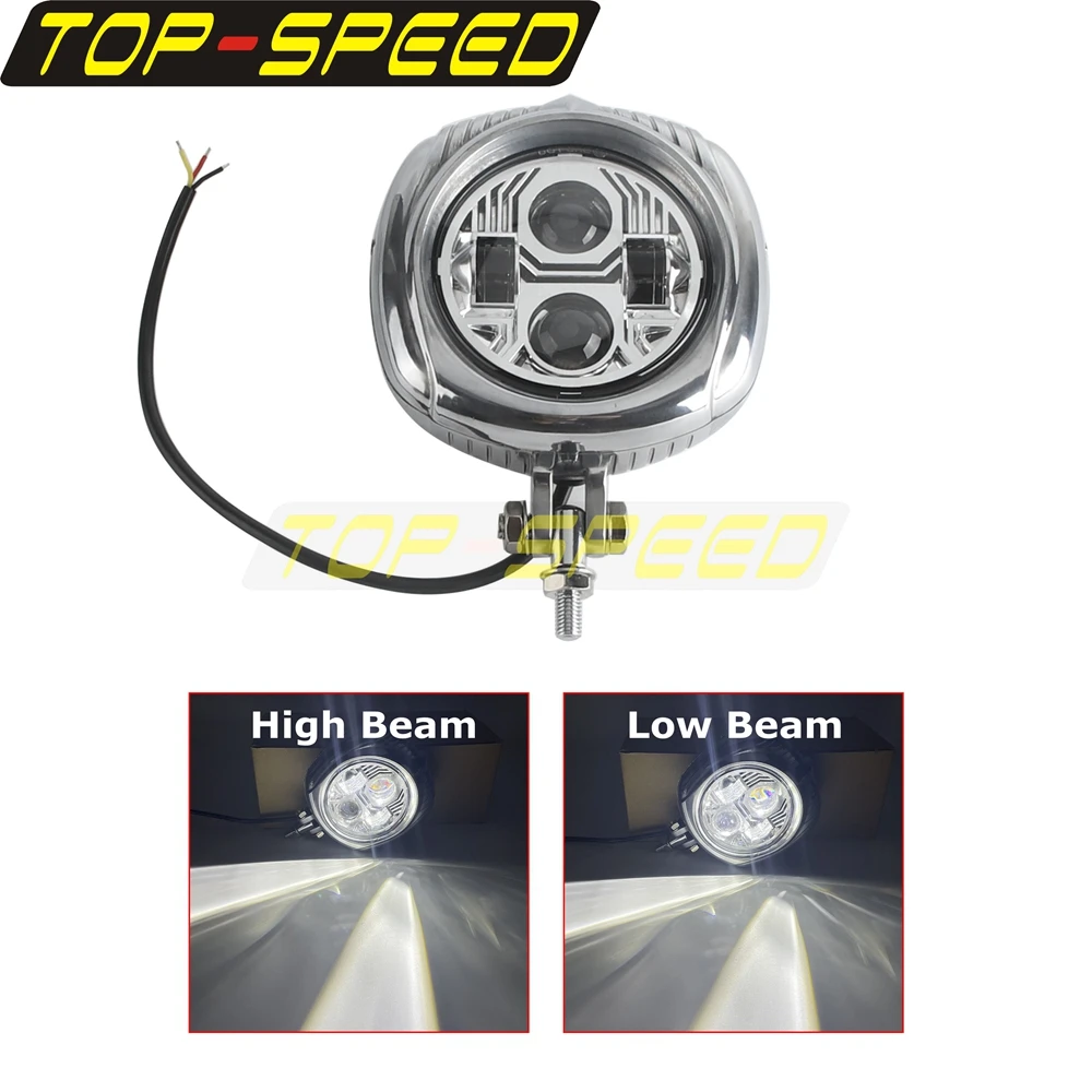 Motorcycle LED Headlamp M10 E9 E-Mark High/Low Beam Front Head Lamp For Harley Custom Cruiser Bobber Honda Yamaha Suzuki Touring