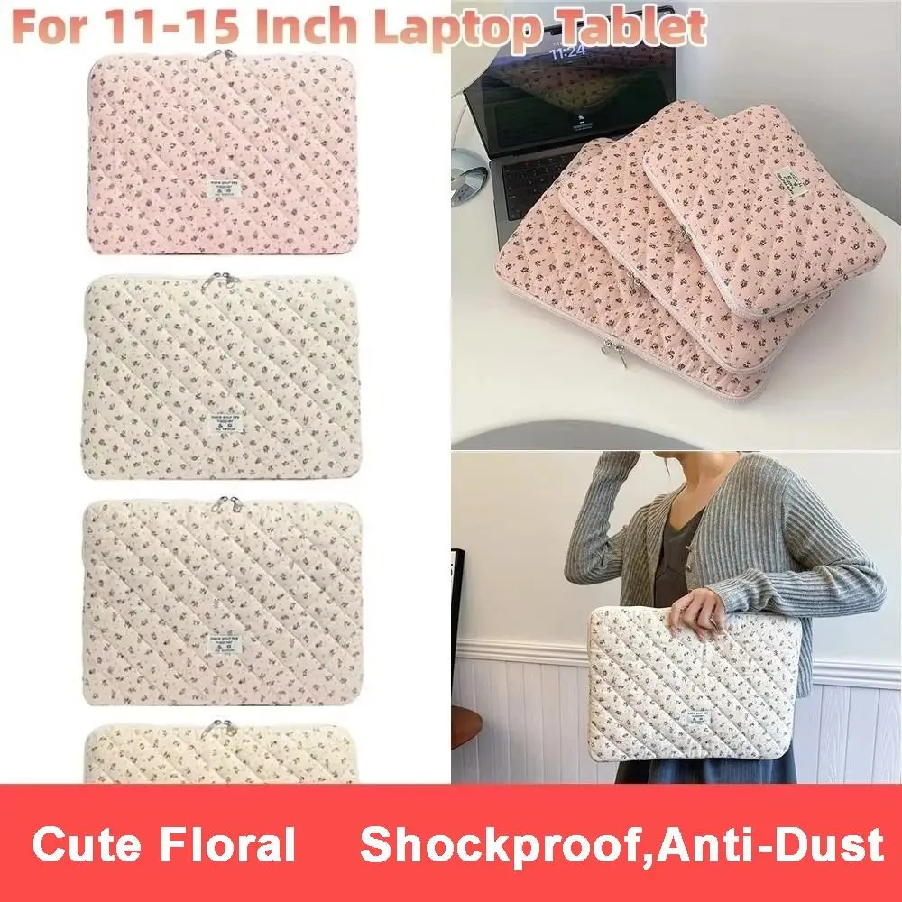 

Милый тканевый чехол для ноутбука с цветочным принтом, 11, 13, 15 дюймов, чехол-сумка для планшета, чехол для ноутбука Lenovo Dell, аксессуары для ноутбуков