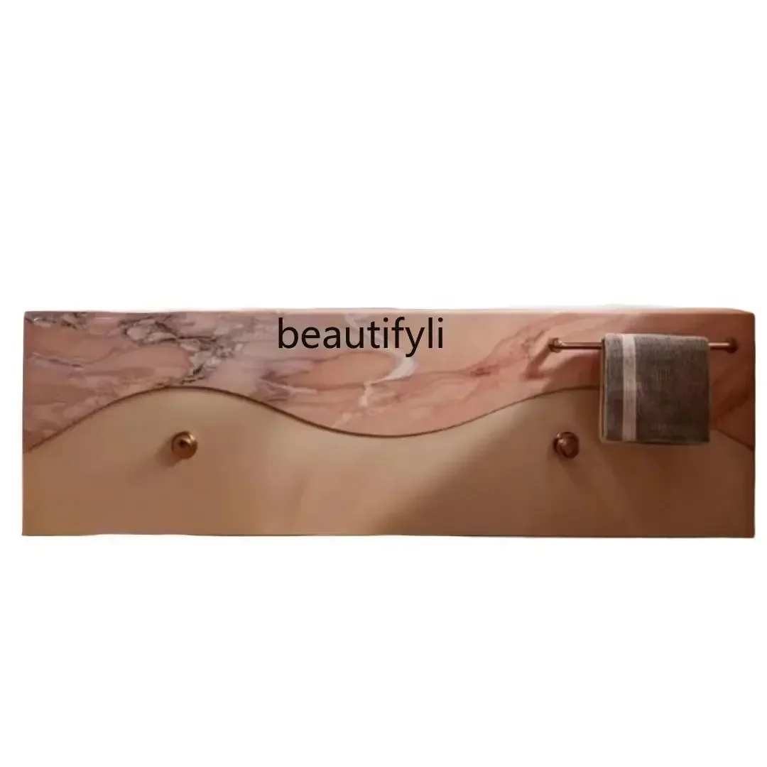 NQ52 Great discounts Marble washstand French cream style bathroom wide body modern minimalist villa