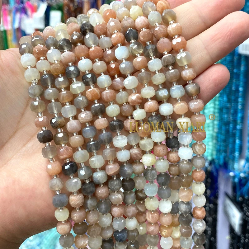 الحجر الطبيعي جوهرة جنوب الأخضر اليشم 6x8 مللي متر الأوجه Rondelle خزر عازل لصنع المجوهرات أساور يدوية إكسسوارات جذابة