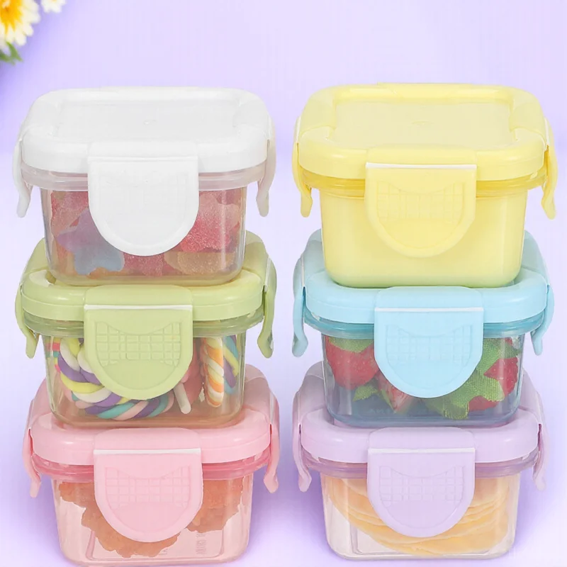 

6Pcs Keeping Boxes Practical Small Containers for Sauces Ketchup Salad Dressing Portable Snack Food Storage