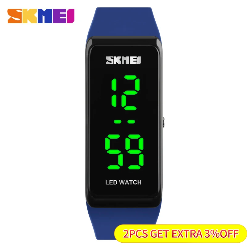 SKMEI LED Simple Women Watch Replacement Strap Ladies Digital Wristwatches Fashion Sport Female Girls Watches reloj mujer 1265