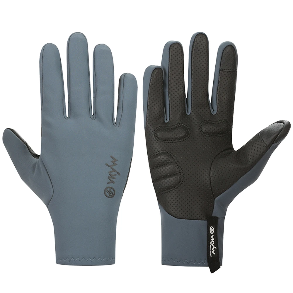 YKYWBIKE Fahrradhandschuhe Vollfinger 0-15 ° C Wasserdichte Winterwärme Fleece stoßdämpfende Touchscreen Rennradhandschuhe MTB