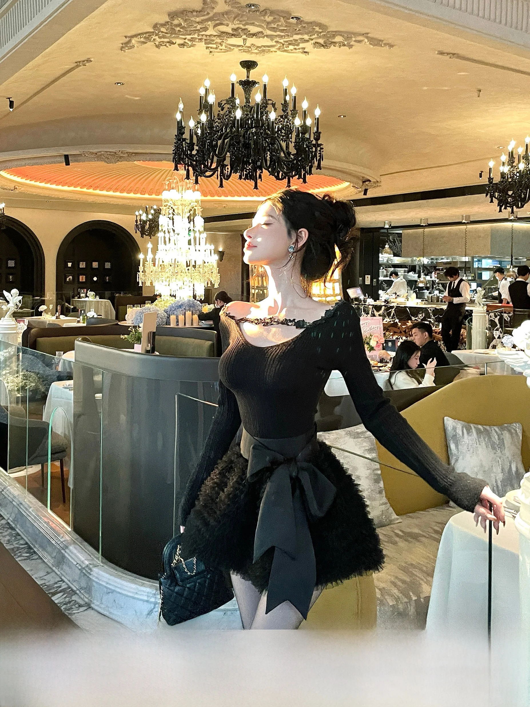 

Bla-oulder Knitted Top Women's Base Layer irt Winter New Sle Slim Fit Long Sve Casual Faion Dustdip Club