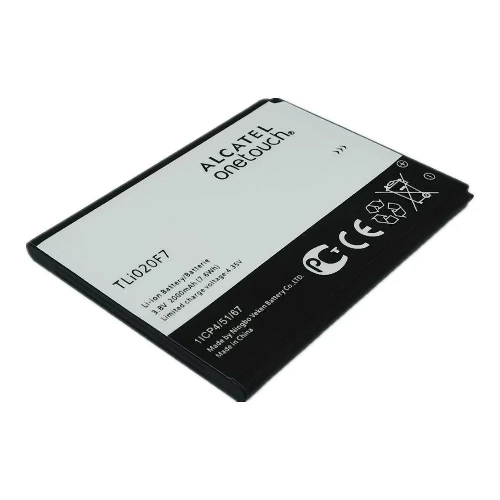 TLi020F7 Original Phone Battery For Alcatel One Touch PIXI 4 5045D Pop 2 5042D C7 7040 7040D 7041 7041D J720 J720T J726T-so2