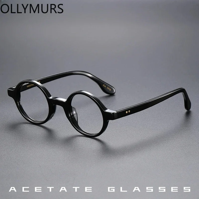 

Очки OLLYMURS в ретро-стиле, круглые, мужские, модные, высококачественные, из ацетата, маленькие, оптические, с диоптриями, оправа для женщин, 56002