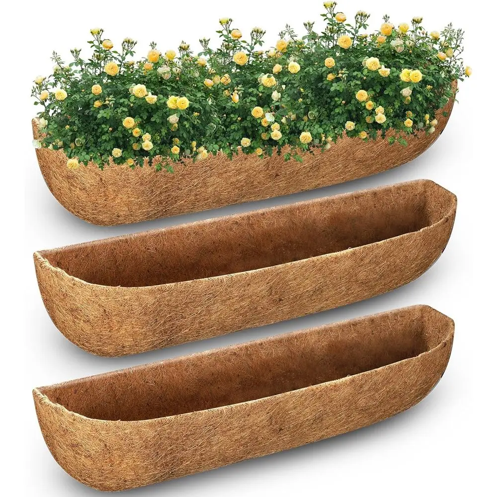 

30-дюймовые вкладыши для растений, оконные кашпо, вставки для грядок, кашпо для перил, уличные грядки, подвесные корзины для патио