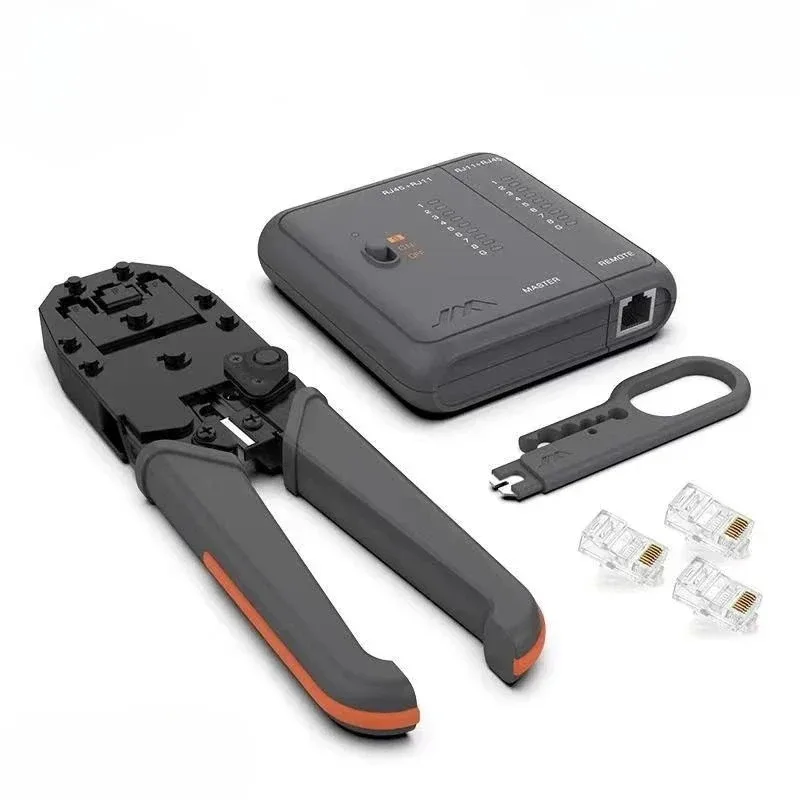 JIMIHOME Network Cable Plier Tool Multifunctional Cable Crimper Cutter Portable Network Repair Tool Wire Cutting Testers