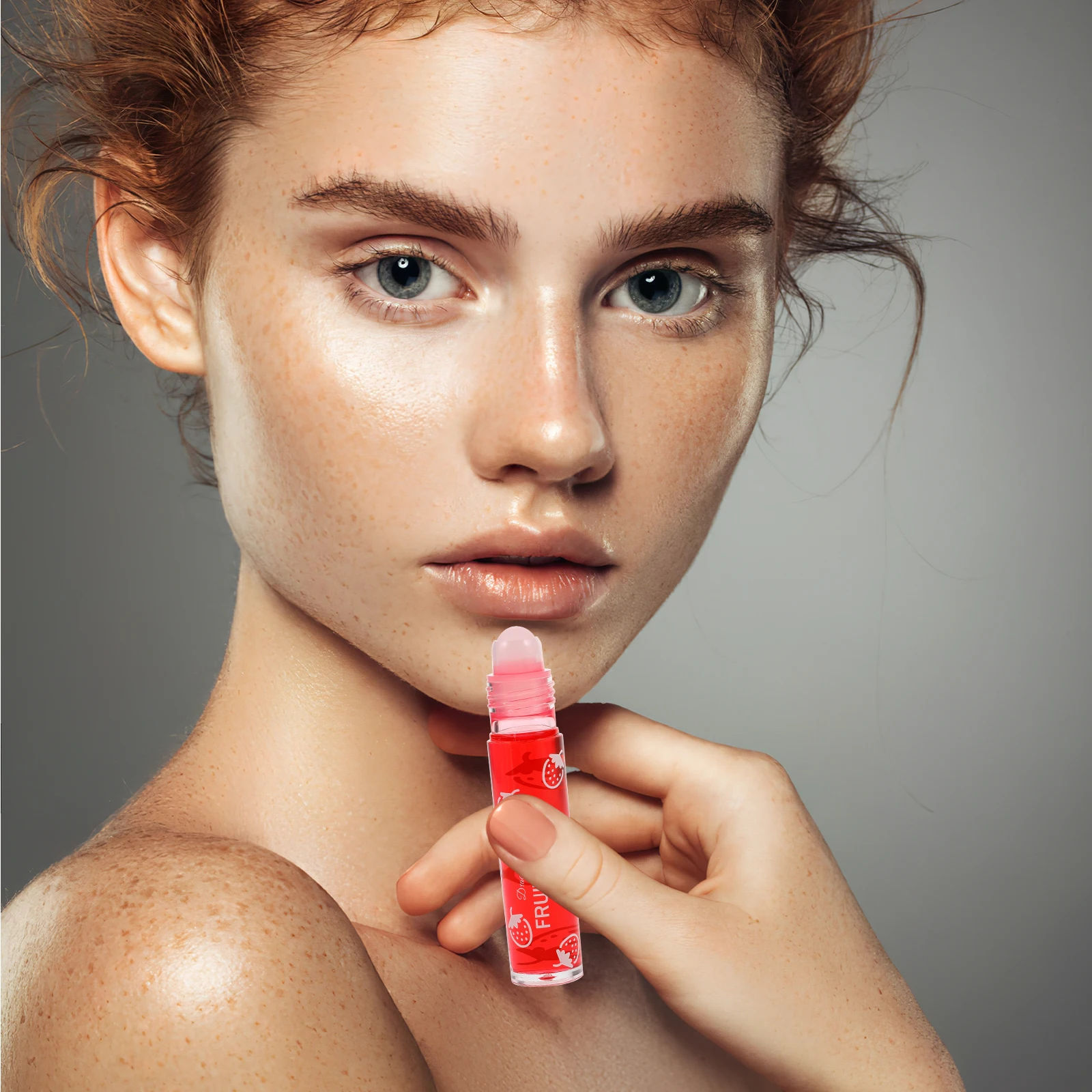 زيت شفاه مرطب بنكهة الفواكه، شفاف وعديم اللون، ملمع شفاه مرطب بنكهة الفراولة للاستخدام اليومي للنساء