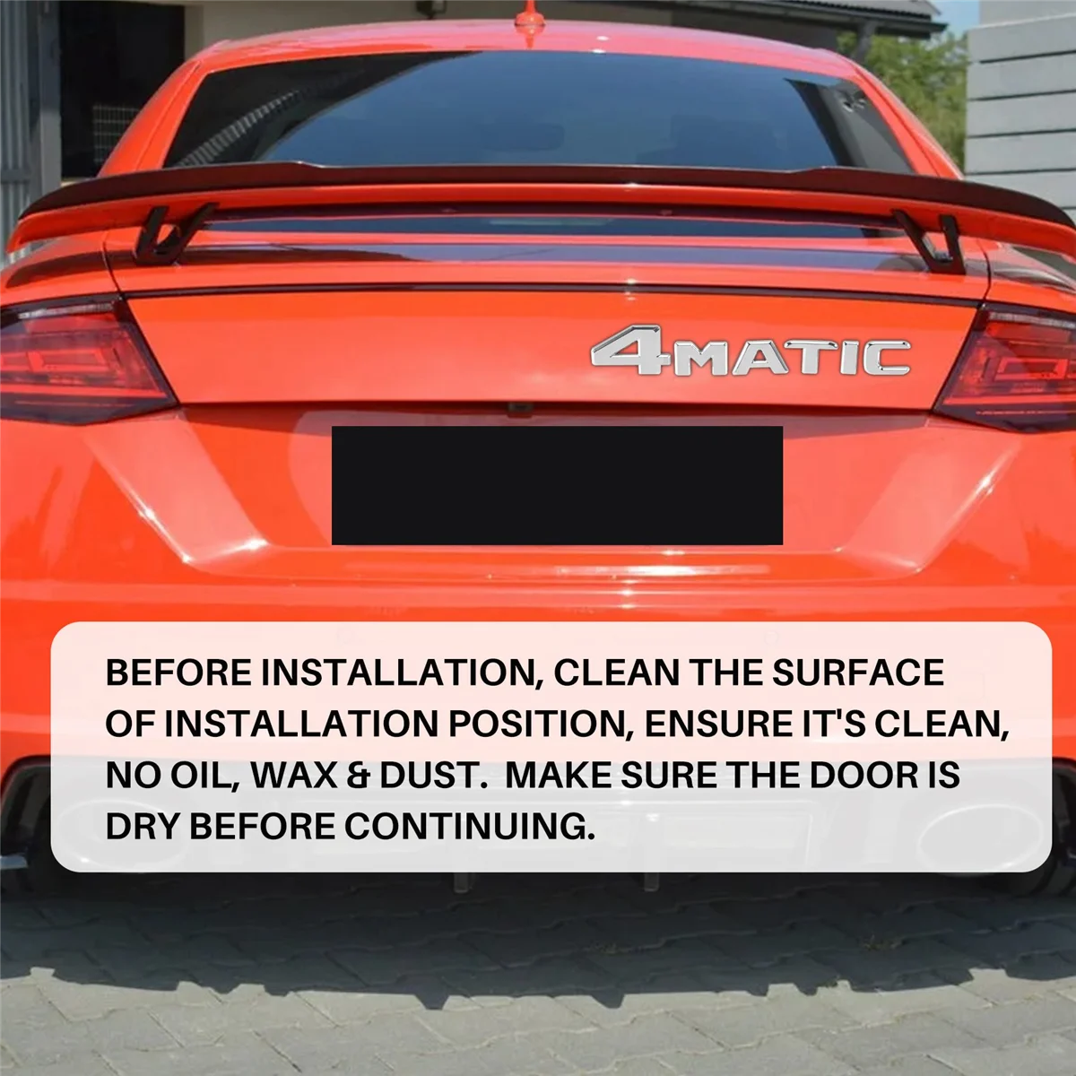 สติกเกอร์ติดเทปกาวติดประตูท้ายรถยนต์สีเงิน4MATIC