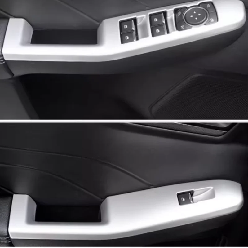 

LHD For Ford Kuga Escape 2020-2024 Carbon Fiber Window Switch Cover Trim Inner Door Handle Bowl Protetor interior accessories