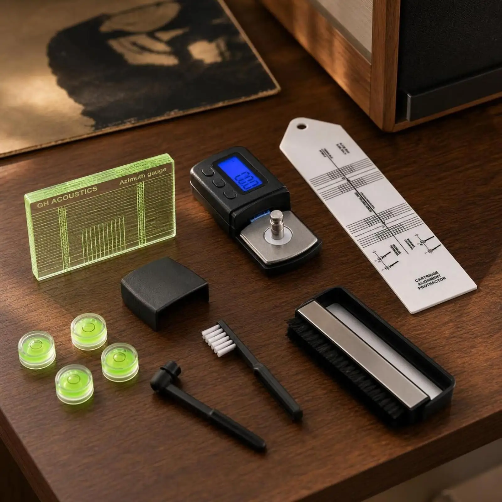 Turntable Calibration Tool Kit Precision Alignment Protractor Stylus Force Gauge Accurate Stylus Pressure Gauge