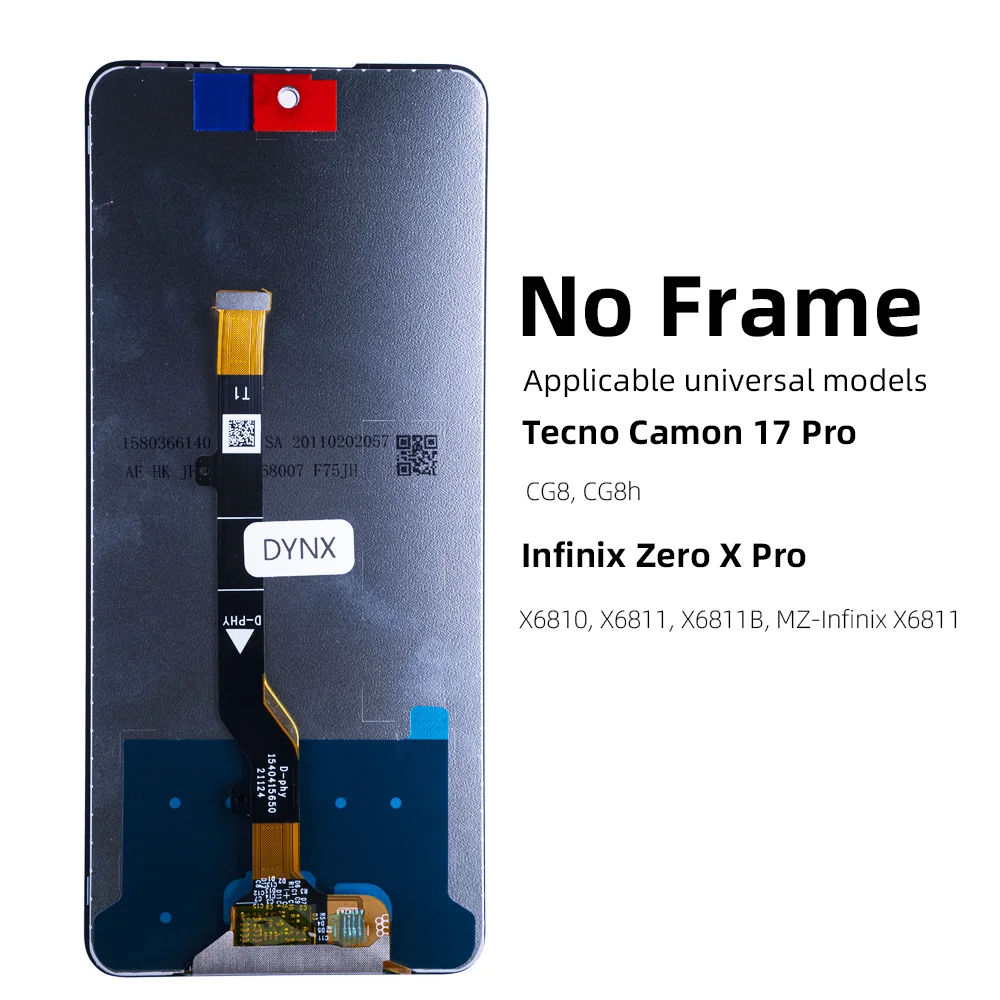 Pantalla LCD probada de 6,8 pulgadas para Tecno Camon 17 Pro 17Pro CG8 CG8h, montaje de digitalizador con pantalla táctil para Tecno Camon17 Pro CG8 LCD