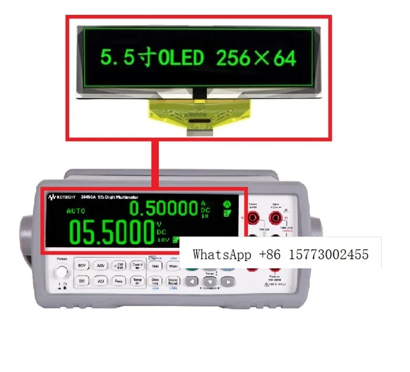 Replacement OLED Screen Module 5.5 Inch for Multimeter Display Upgrade, Compatible with 34450A Model for DIY Repair