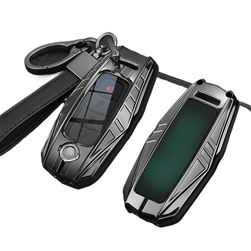 Funda Premium para llave de aleación de Zinc para Nissan Sylphy/X-Trail/Qashqai/Teana/Tiida/Terra (2023) - Llavero con carcasa para mando a distancia