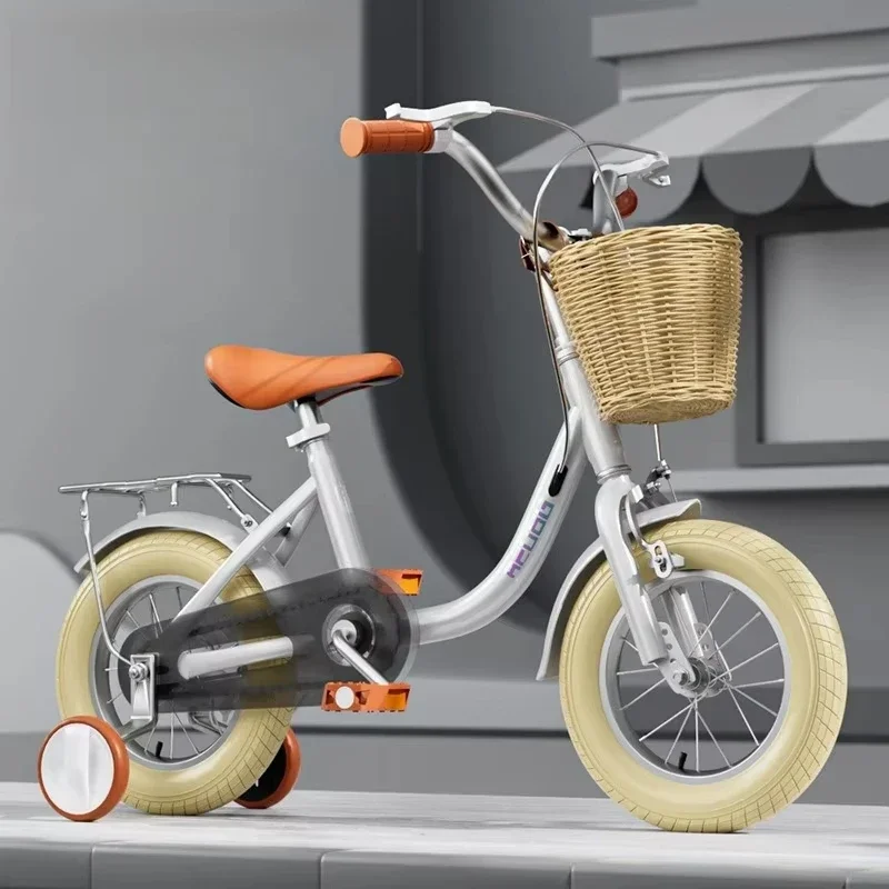 دراجة أطفال باللون الرمادي عالي الكربون مع عجلات مساعدة 12-14-16-18-20 بوصة دراجة تدريب قابلة للتعديل للأطفال #5