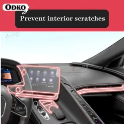For Chevrolet Corvette C8 Car Interior Center console Transparent PPF-TPU Protective film Anti-scratch Repair film Accessories