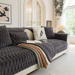 Cotton Velvet Plush Sofa Cushion Four Seasons Universal Non-Slip Cushion Advanced Sense Sofa Cover Sofa Towel