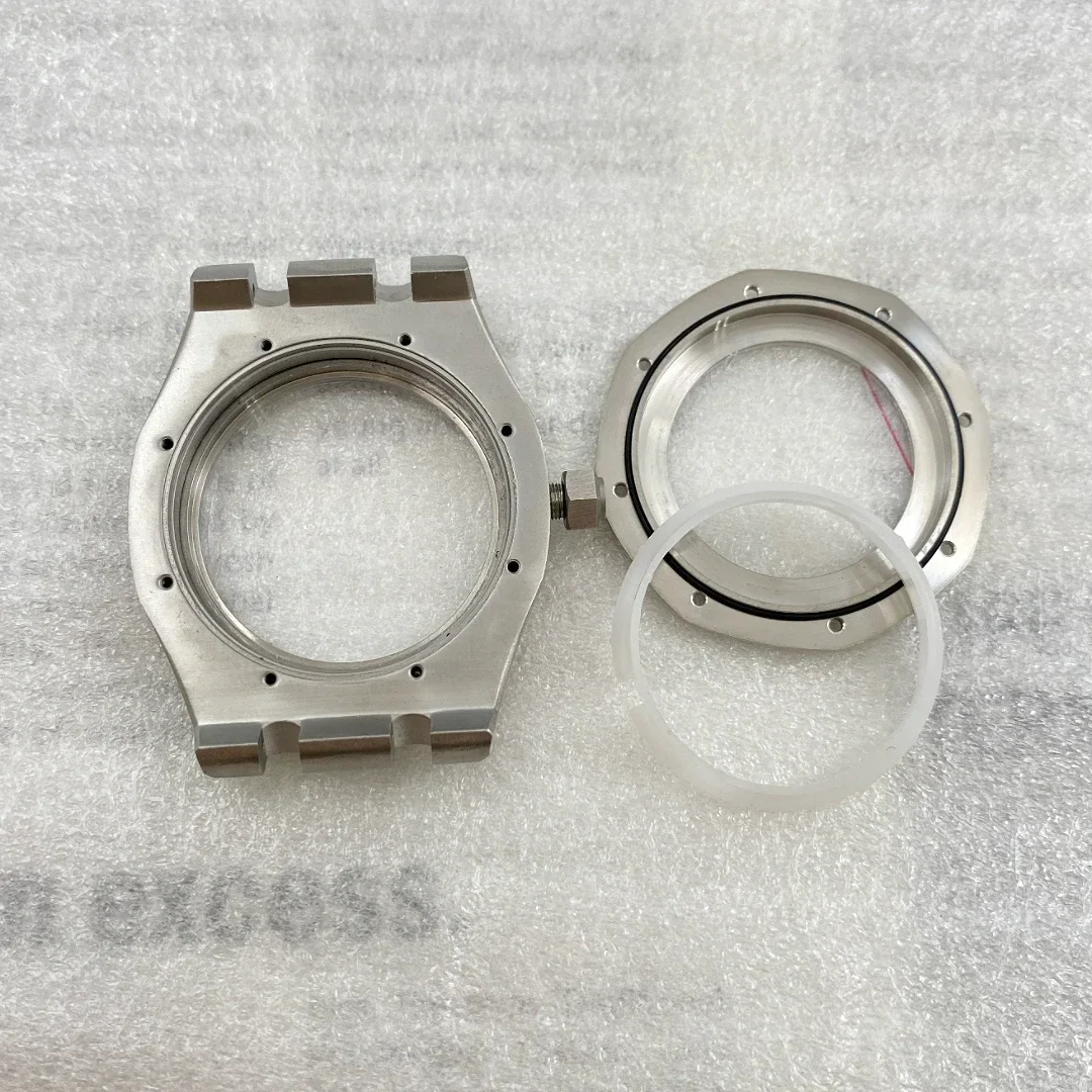 カスタムステンレススチール八角形砂岩ケース,変更されたケース,nh35,36,4rムーブメント,ハイエンド,新しいスター,DIYに適しています,41mm