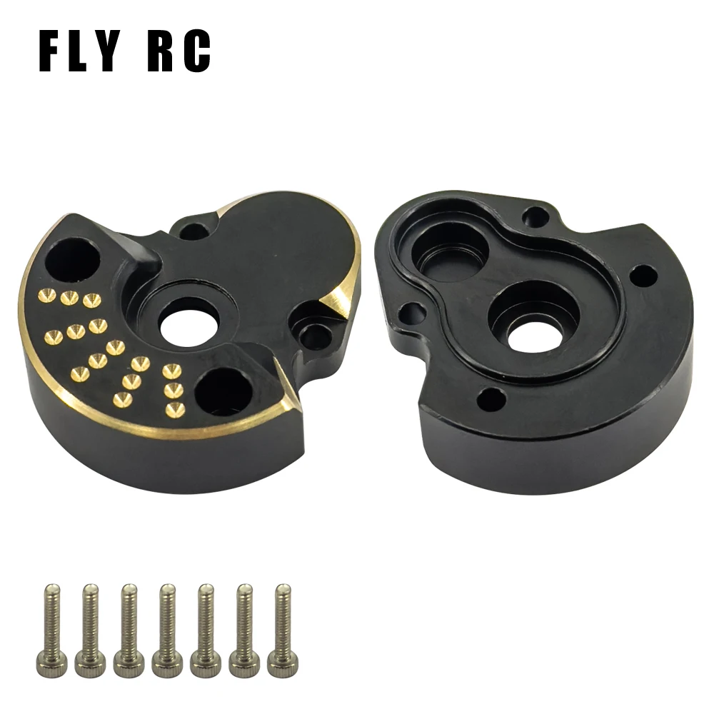 Redcat Ascent-18 Rc Car Upgrade Parts 44g Black Coating Brass Rear Outer Portal Housing Metal For Crawler Accessories 1/18 Scale