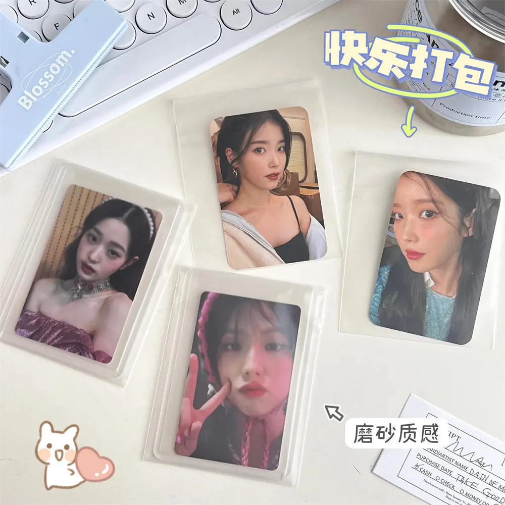 Imagem -02 - Claro Kpop Toploader Photocard Protetor Transparente Cartão Manga Foto Titular do Cartão para Kpop Idol Cartão 13x8cm 100 Peças