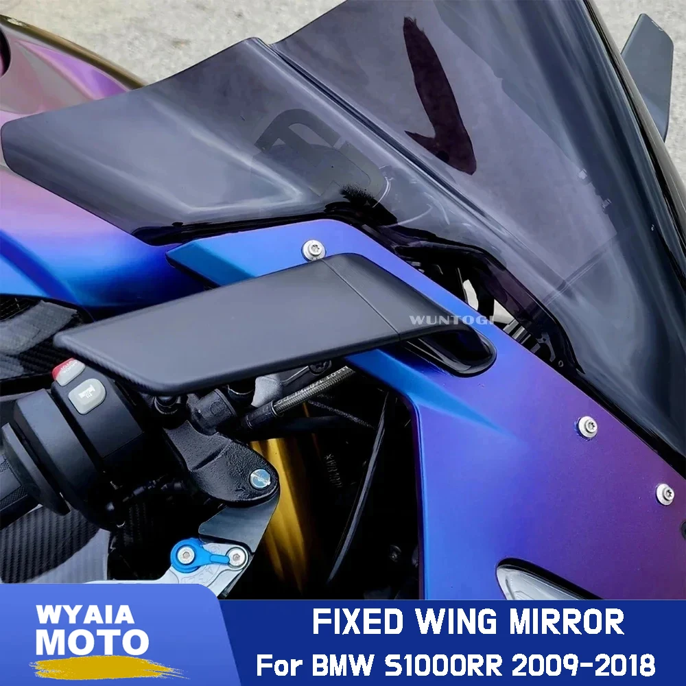 

Motorcycle Fixed Wing Mirrors Adjust Side Mirror Rearview For BMW S1000RR S 1000RR S1000 RR S 1000rr 2009-2018