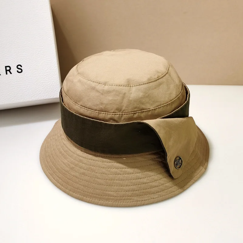 Japanese Style Spring Summer Women Bucket Hat Luxury Sunscreen Panama Fisherman Hat Outdoor UV Protection Beach Sun Hats