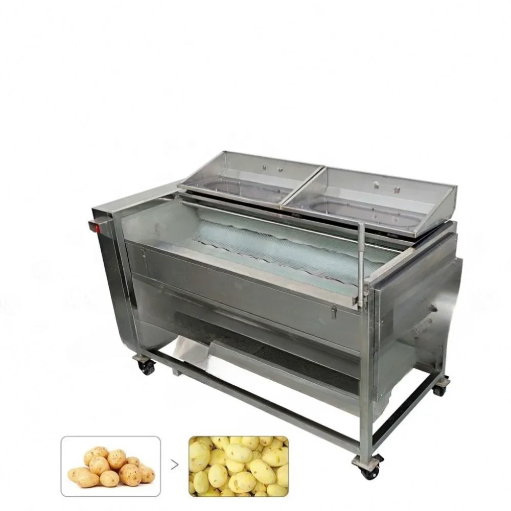 Jujube Brush Washing Machine Fruit And Vegetable Brush Cleaning And Peeling Machine