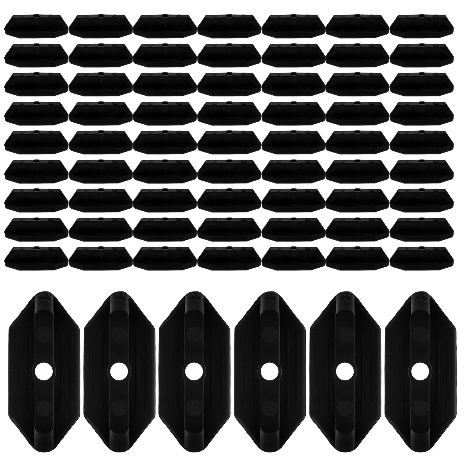 100 Pcs Deck Fastening Clips Wood Plastic Bracket System 8mm Height 5.5mm High Strength ABS Hidden Fixing Composite Boards