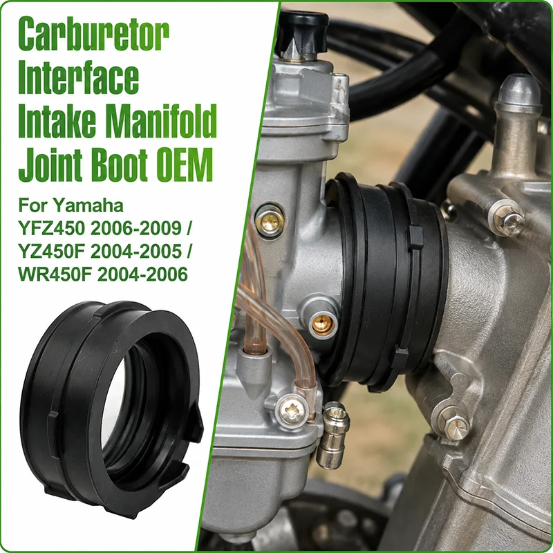 Carburetor Interface Intake Manifold Joint Boot OEM For Yamaha YFZ450 2006-2009 / YZ450F 2004-2005 / WR450F 2004-2006