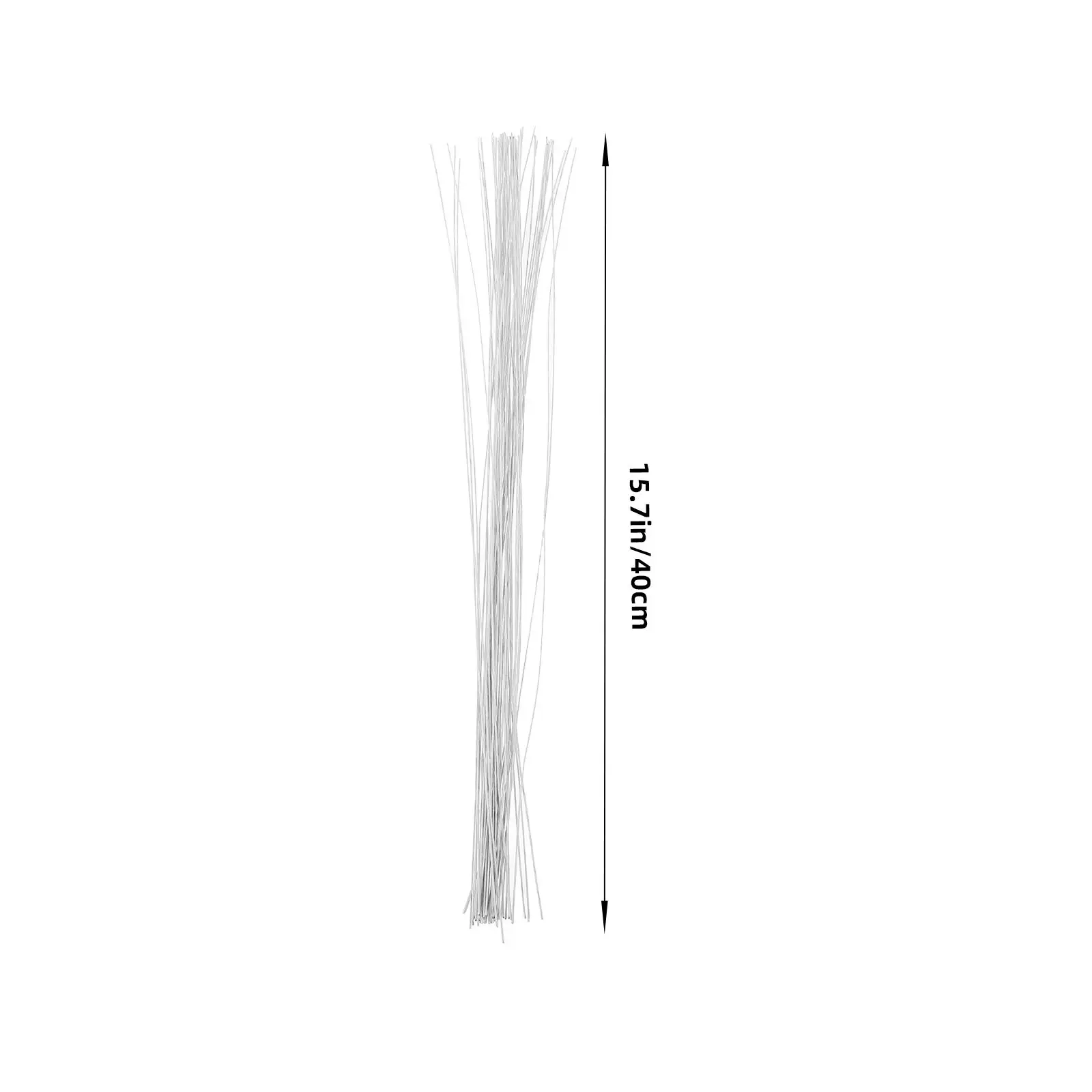 50pc White Floral Stem Wire Iron Wire Artificial Flower Arrangement Wrapping Strip For DIY Flower Craft Wedding Party Decor