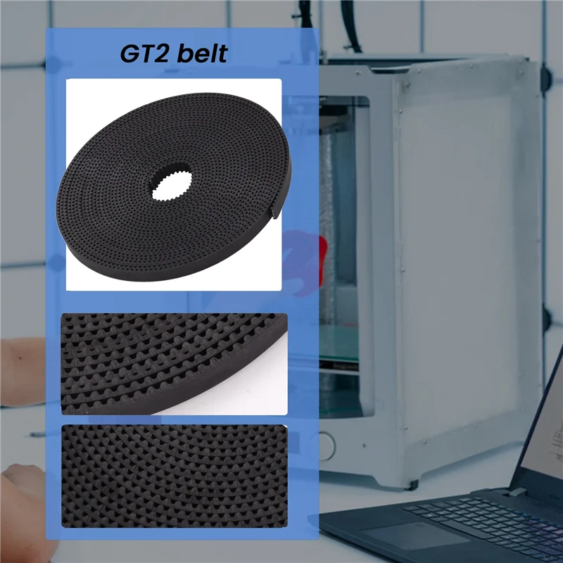 Aa63 quente 5 metros gt2 correia dentada largura 6mm apto para reprap mendel rostock prusa GT2-6Mm cinto
