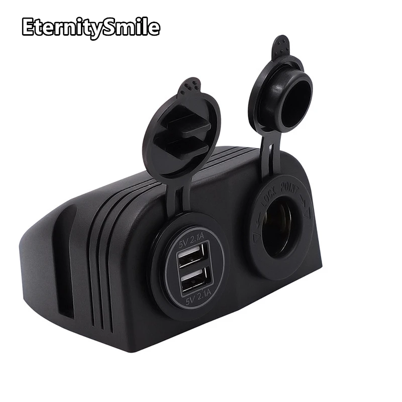 Universal Micro Multi Cheap Back Up Bike Mobile Charger Waterproof Power Socket Dual Illuminated Quick USB Car Charger