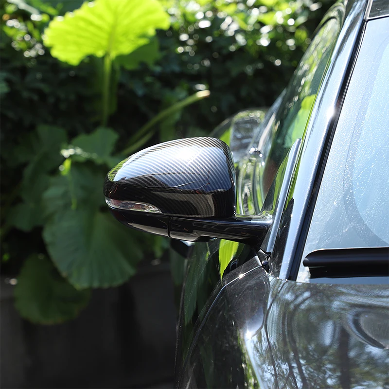 For Jaguar F-TYPE 2013-2024 ABS Plastic Carbon fiber Car Rearview Mirror Cap Cover Trim Car Accessories