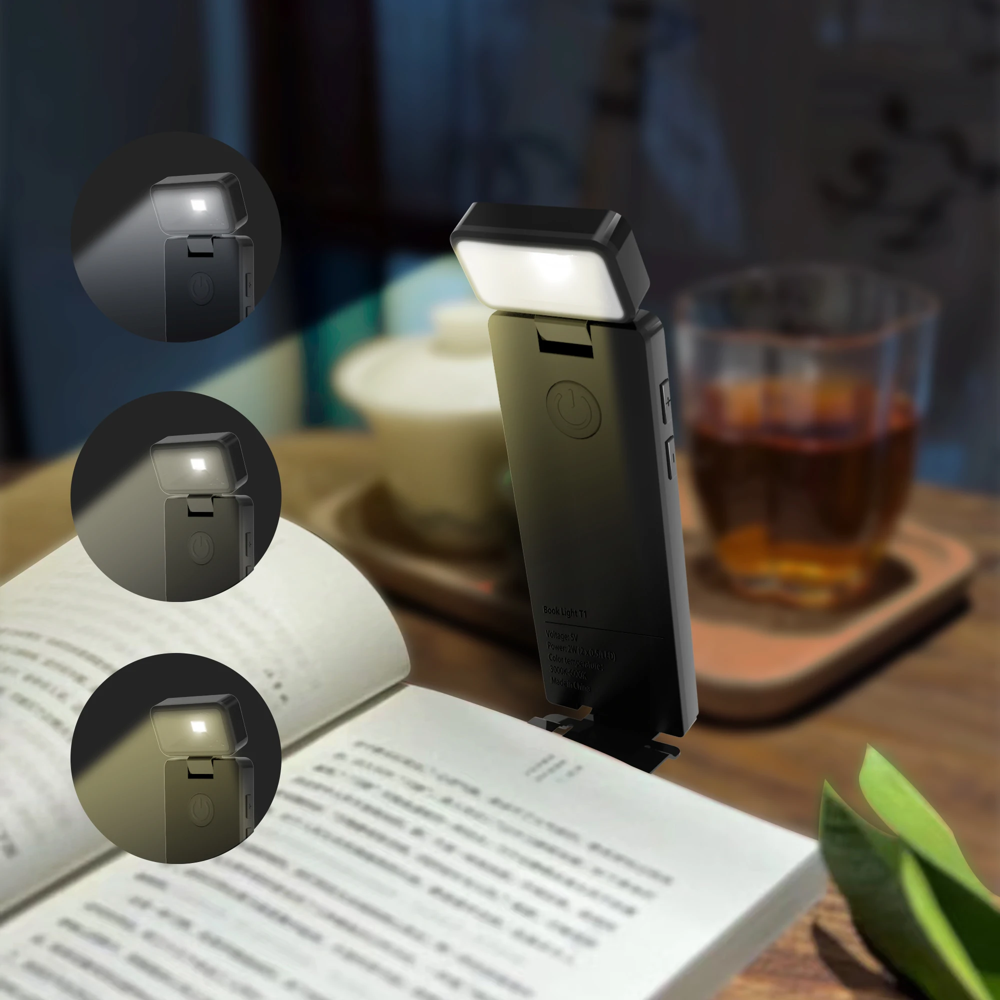 Usb Rechargeable Clip On LED Reading Light Portable Mini Reading Book Light Kids Read Light Bedroom Reading Night Ligh Book Lamp