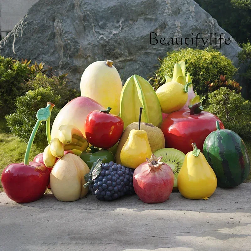 FRP simulation crops, fruits and vegetables sightseeing garden decorative sculpture agricultural products landscape ornament