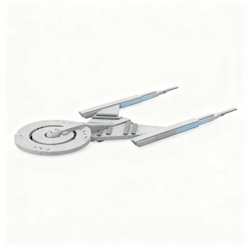 673PCS MOC Space Exploration Star Treken Crossfield Class Discovery Model Building Block Collectible DIY Creative Brick Gift