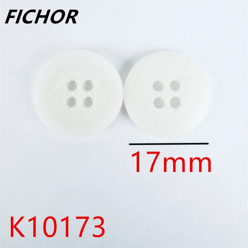 10/20pcs 17mm 4 Hole Cream Resin Horn Buttons for Clothing Women Suit Coat Jacket Handmade Beige Decorative Sewing Accessories