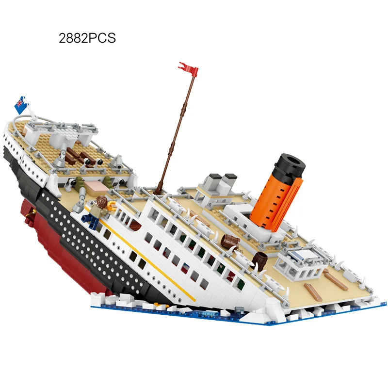 LOZ Creative Wreck Titanic Ship Mini Diamond Building Block Rose And Jack Figures Model Assemble Bricks Toy Collection For Gifts