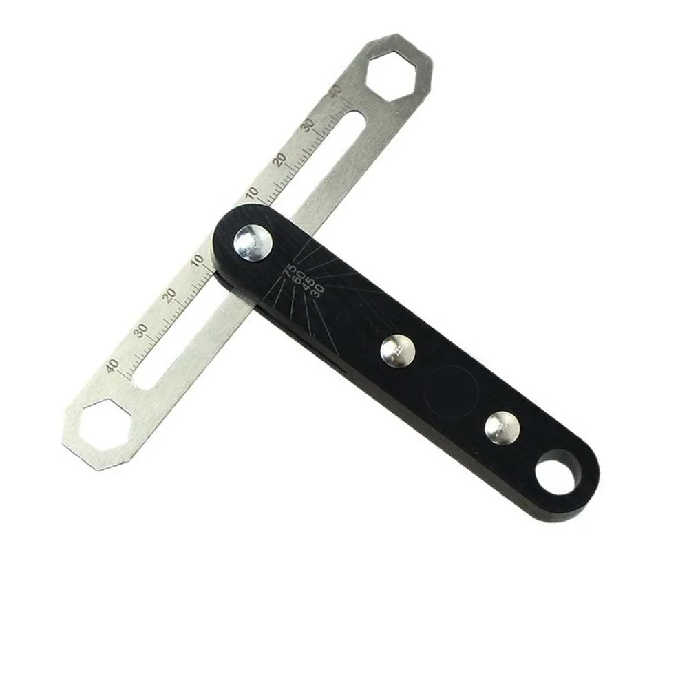 80mm T Shape Angle Ruler Adjustable Locking Nut High Accuracy Woodworking Measuring Tool For Carpentry Marking Layout Gauge