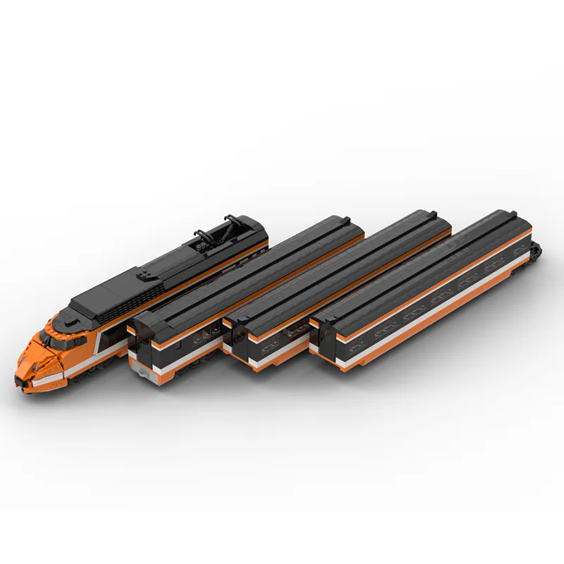 نموذج قطار السكك الحديدية Moc قوالب بناء قطارات السكك الحديدية نموذج التكنولوجيا وحدات لعبة المكعبات لتقوم بها بنفسك تجميع هدايا عيد الميلاد #3