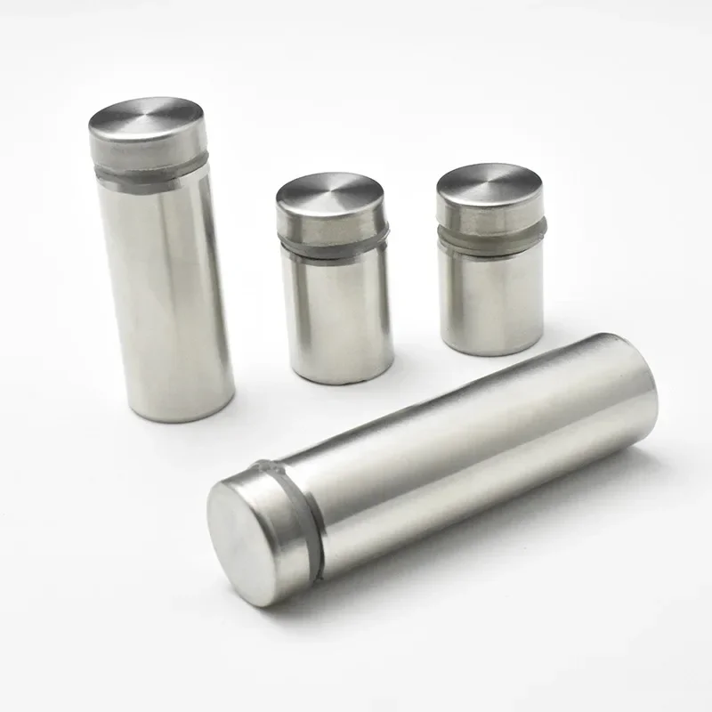 Sujetadores de vidrio de acero inoxidable de 16mm, 40 Uds., separadores publicitarios acrílicos, clavos, tornillos de fijación para cartelera, Hardware