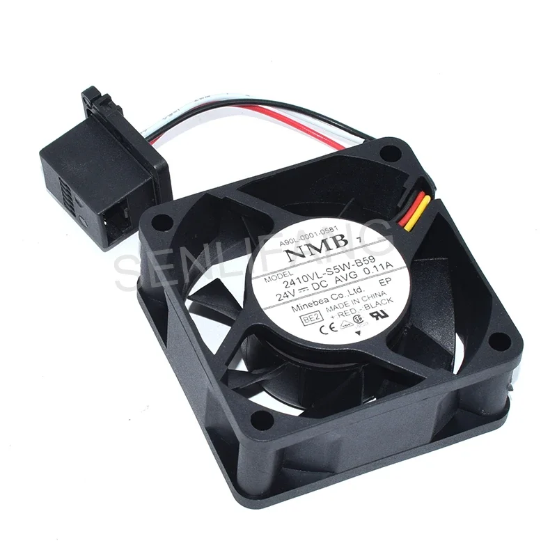 New A90L-0001-0581 2410VL-S5W-B59 DC24V 0.11A 60*60*25mm Three Wires Chassis Radiator CPU Inverter Cooling Fan