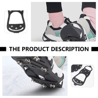 Non Slip Shoe Covers Winter Ice Spikes Snow Cleats Outdoor Grips Anti Skid Shoes Aluminum Lightweight Portable Climbing Crampons